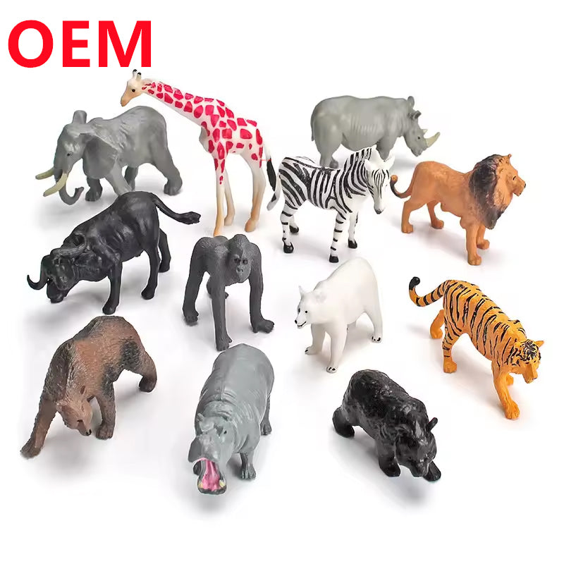 Custom Manufacturer OEM Animal Shape Plastic Mold Figures Customized  PVC Simulation Model Plastic Animal Toys