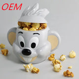 OEM factory Custom Plastic Popcorn Container Theater Snack Cup Holder Popcorn Container Bucket with Lid