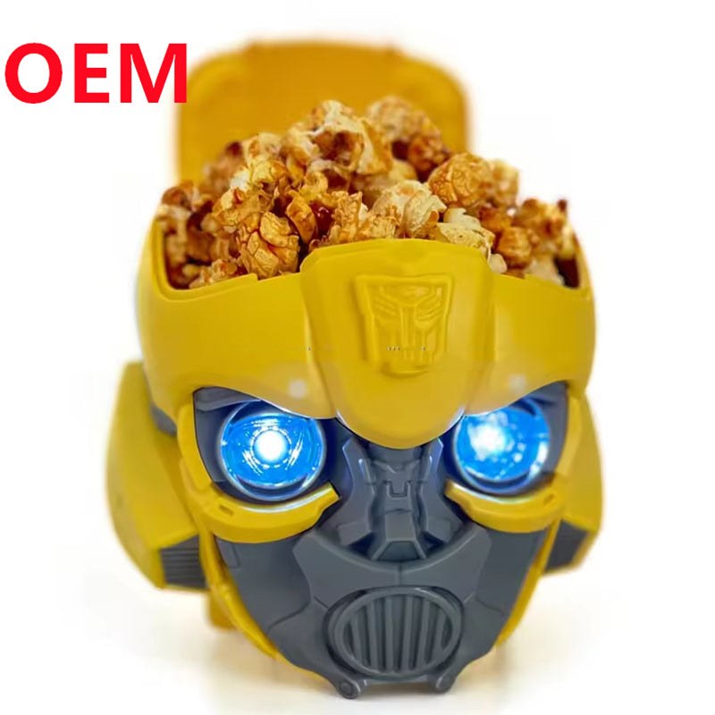OEM factory Custom Plastic Popcorn Container Theater Snack Cup Holder Popcorn Container Bucket with Lid