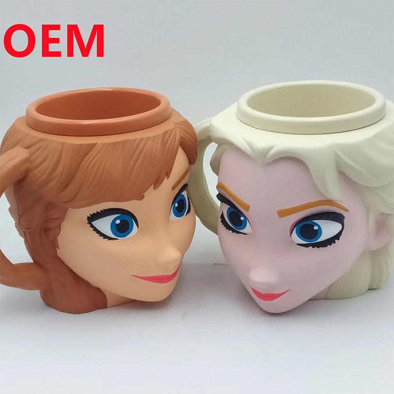 Customization 3D Figure Design Cartoon Plastic Drinking Cups plastic toy manufacturers OEM plastic cartoon ice cream cups