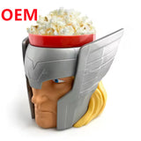 OEM factory Custom Plastic Popcorn Container Theater Snack Cup Holder Popcorn Container Bucket with Lid